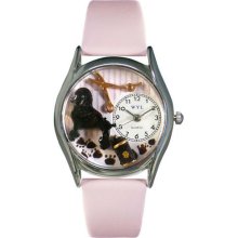 Whimsical Watches Dog Groomer Pink Leather And Silvertone Watch