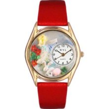 Whimsical Watches Kid s Garden Fairy Quartz Leather Strap Watch