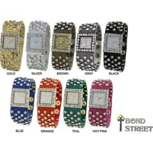 Wholesale 10 Pcs Geneva Square Face Leather Snap Watches [9621]