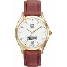 Women`s Esq By Movado Watch W/ Crocodile Grain Leather Strap