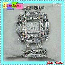 Women's 2012 Bling Rhinestone Crystal Fashion Watch Lady More Porpul