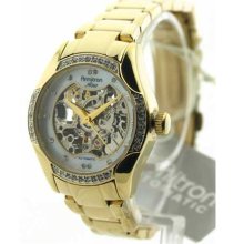 Womens Armitron Steel Automatic Crystal Mop Watch 75-3720mpgp