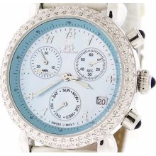 Women's Elegant Designer Techno Master Watch 0.75ct Diamond Bezel