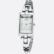 Women's Fashion Square Dial Wrist Bracelet Watch Chain White