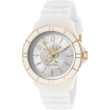 Women's Flirt Round Watch - Case/Strap Color: White/White, Dial/M ...