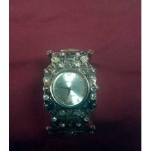 Womens Geneva Platinum Watch Gold Tone With Stones