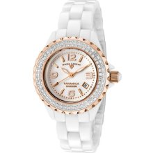 Women's Karamica White Diamond (0.797 ctw) White Dial White High- ...