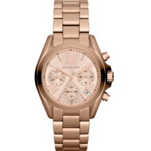 Women's Michael Kors Mid-Size Rose Golden Stainless Steel Bradshaw