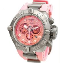 Women's Stainless Steel Subaqua Noma IV Diver Pink Dial Chronograph Rubber Strap