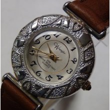 Wrangler Ladies Quartz Engraved Bezel Watch w/ Fancy Strap $495