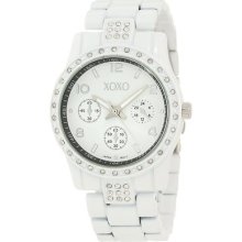 Xoxo Watch Women's Xo5436 Rhinestones Accent Dial White Bracelet Ladies Watch