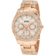 Xoxo Women's Xo5386 Rhinestone Accent Rose Gold Bracelet Watch