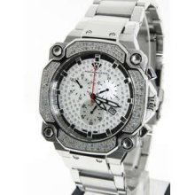 1.30ct Aqua Master Round Cargo Men's Stainless Steel Watch W142-3