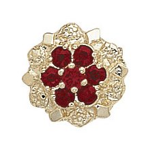 14k Gold Garnet Victorian Bracelet Slide GS099-G