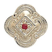 14k Gold Ruby Victorian Bracelet Slide GS322-R