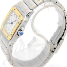 18K Gold and Steel Santos De Cartier 187901 Watch