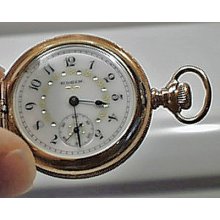 1902 Elgin Nat Watch Co 14k Gf Keystone Hunter Case Beautiful Dial Working