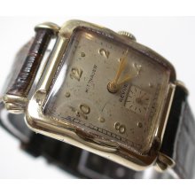 1940' Wittnauer Revue 76 Men's 10K Gold Swiss 17Jwl Fancy Lugs Watch