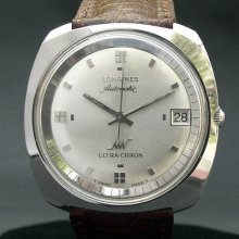 1972 Longines Ultra-chron Automatic 6652 17j Date Hi Grade Large Swiss Men