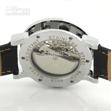 2012 Hotsale Mens Watches Fashion Silver Skeleton Automatic Selfwind