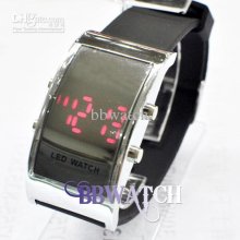 20pcs Led Watches Led Mirror Wristwatch Black White Silicone Digital