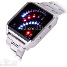 29 Led Digital Light Electronic Wrist Led Watch Fan Shape Watch With