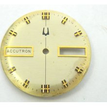 4u2fix Bulova Accutron 218 Cream Colored Dial With Day/date At 3 Number Marker