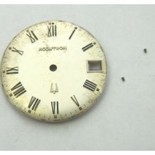 4u2fix Bulova Accutron 218d (218 Series) White Dial With Date At 3 With 2 Screws