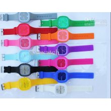 500pcs/lot Colorful Fashion Square Candy Watch Watches Jelly Silicon