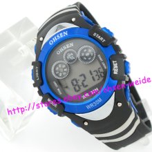 7 Color Digital Display Alarm Stopwatch Boy/girl Sport Wristwatch