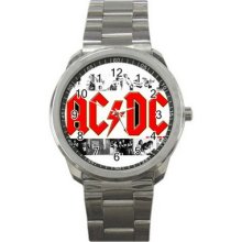 Ac Dc Rock Sport Metal Mens Watches Stainless Steel Fashion Hot