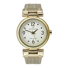 AK Anne Klein Lizard-embossed Leather White Dial Women's watch #10/9606WTGD