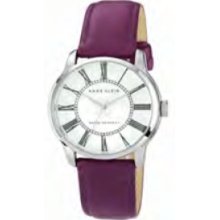 Ak Anne Klein Purple Leather Watch 9905mppr