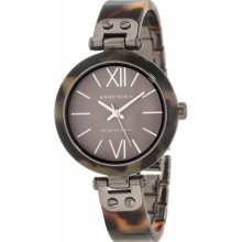 AK Anne Klein Women's 10-9653GYTO Trend Gunmetal-Tone Tortoise Enamel Watch