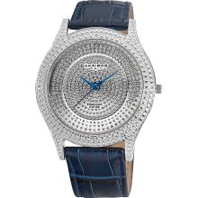 Akribos XXIV Men's Diamond Blue Brilliance Swiss Quartz Strap Watch