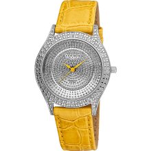 Akribos XXIV Women's Diamond Yellow Brilliance Swiss Quartz Strap Watch