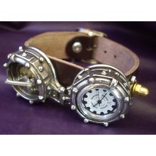 Alchemy Steampunk Empire Aviator's Wrist-goggle Chronomitor Watch