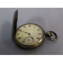 American Waltham Pocket Watch, KW KS Coin Silver c. 1871