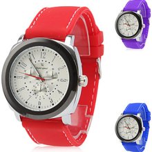 Analog Unisex Silicone Quartz Wrist Watch (Assorted Colors)