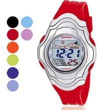 And Women's Chronograph Water Resistant PU Digital Automatic Wrist Watch (Assorted Color)