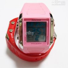 Anike Ak1161 50m Waterproof Rectangle Dial Lcd Electronic Sport Divi