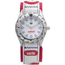 Animal Ladies Quartz Watch With White Dial Analogue Display And Multicolour Fabric And Canvas Strap Ww2sa252-670-O/S