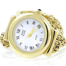 Anne Klein 12/7638 Swiss Ss Yellow Gold Round Face Watch