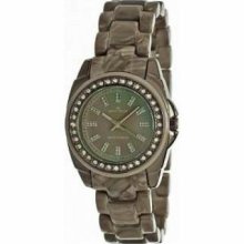 Anne Klein Grey Marbleized Resin Gunmetal Ladies Watch 109669gmgy