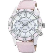 Anne Klein York Women's 122019pmpk Genuine Diamond Silver-tone Pink