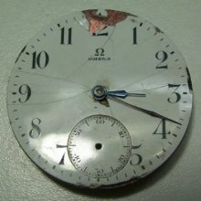 Antique Pocket Watch Movement Working 0mega Enamel Dial