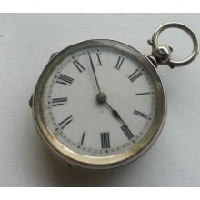 Antique Solid Cased Italy Pocket Watch Pc Italy Silver Mark: 800