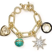 Aqua Charm Bracelet