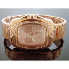 Aqua Master 1.25CT Diamond Watch Rose Gold Case