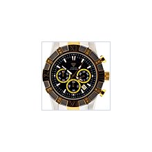 Aqua Master Chronograph 0.10 ct Diamond Mens Yellow Steel Watch